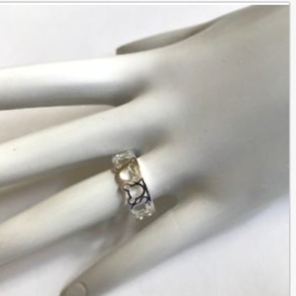 Silver Mickey Mouse Ring Size 7 9  Disney Eternity Ears Disneyana Plated Icon - Picture 5 of 9